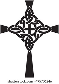 Celtic cross, color vector illustration