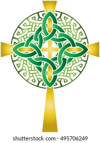 Celtic cross, color vector illustration