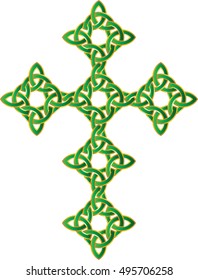 Celtic cross, color vector illustration