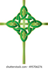 Celtic cross, color vector illustration