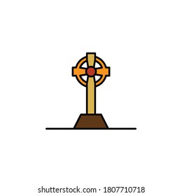 celtic cross, death outline icon. detailed set of death illustrations icons. can be used for web, logo, mobile app, UI, UX