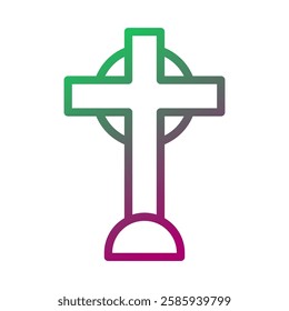 Celtic Cross Gradient Elegant Illustration