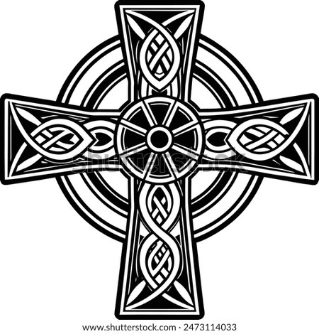 Celtic Cross icon complete editable color