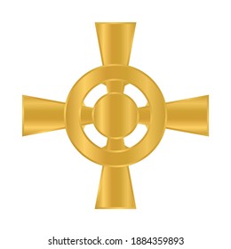 Celtic cross icon on white background. Vector illustration.