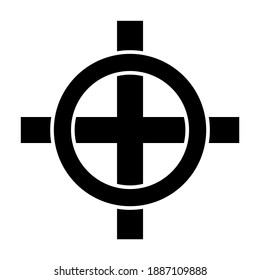 Celtic cross icon on white background. Vector illustration.