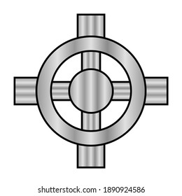 Celtic cross icon on white background. Vector illustration.