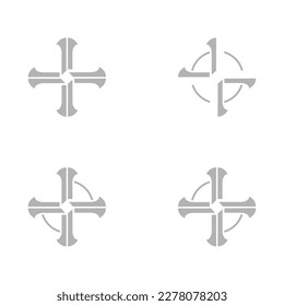 Celtic cross icon on a white background, vector illustration