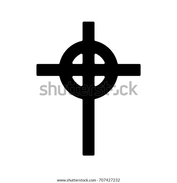 Celtic Cross Icon Vector Stock Vector (Royalty Free) 707427232