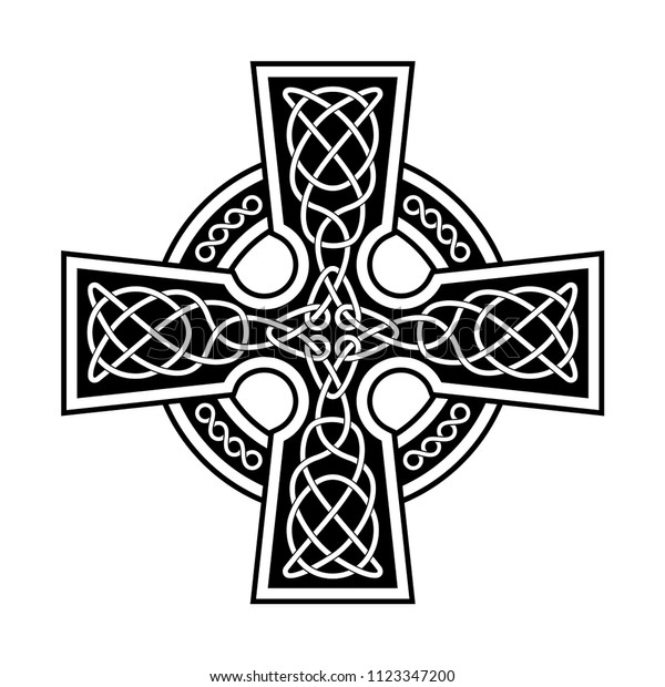 Celtic Cross Isolated National Ornament Stock Vector (Royalty Free ...