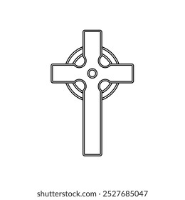 Celtic cross isolated - vector illustration