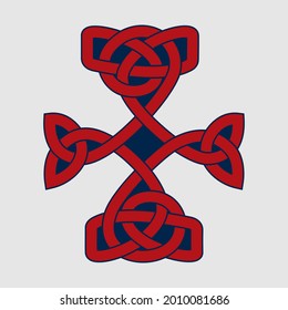 Celtic cross. Isolated vector, on a light background.
