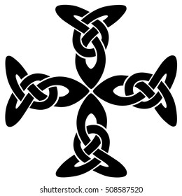 Celtic cross knot pattern symbols design for use in templates and samples for tattoo and various designs