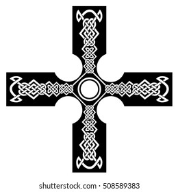 Celtic Cross Knot Pattern Symbols Design Stock Vector (Royalty Free ...