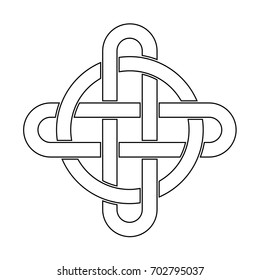 Celtic cross. Lines without a background