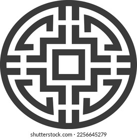 celtic cross maze chinese sign