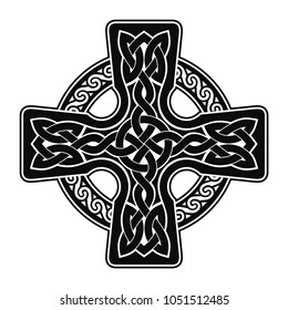 Celtic Cross National Ornament Interlaced Ribbon Stock Vector (Royalty ...