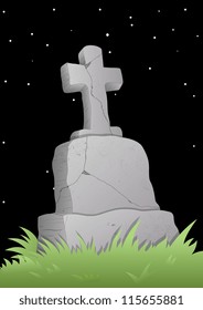 Celtic Cross on a Grave Stone
