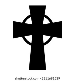 Celtic cross on white background