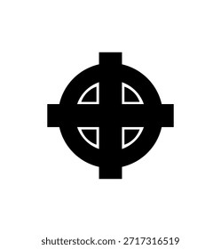 Cruz celta sobre fondo blanco