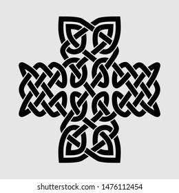 Celtic cross ornament isolated on white background. Element for graphic design and tattoo.