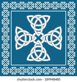 Celtic cross ornament,symbolizes eternity,vector illustration