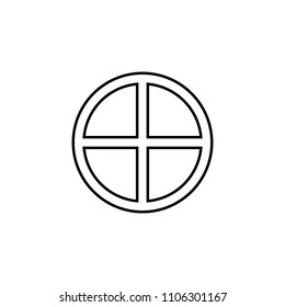 Celtic cross outline icon. Element of religion sign for mobile concept and web apps. Thin line Celtic cross outline icon can be used for web and mobile on white background