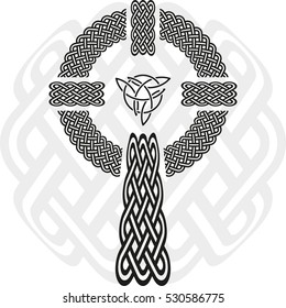Celtic cross. The stylized image of a clover. Element of Scandinavian or Celtic ornament