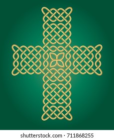 Celtic Cross - Vector Ancient Pagan Scandinavian Sacred Knotwork X Symbol