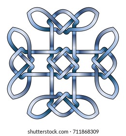 Celtic Cross - Vector Ancient Pagan Scandinavian Sacred Knotwork X Symbol