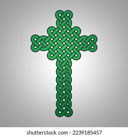 Celtic cross. Vector illustration isolated on white background. Celtic ornament, talisman.