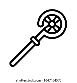 Celtic cross wand icon, Saint patrick's day related vector illustration