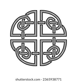 celtic dara knot irish symbol logo icon tattoo isolated on white background. vector illustration. 