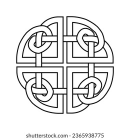 keltische Dara knot irish Symbol Symbol Symbol Symbol Symbol Tattoo einzeln auf weißem Hintergrund. Vektorgrafik. 