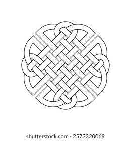 celtic dara knot irish symbol logo icon tattoo isolated on white background. vector illustration.	