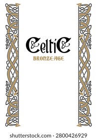 Celtic design. Celtic Scandinavian ornaments, isolated on white, vector illustration