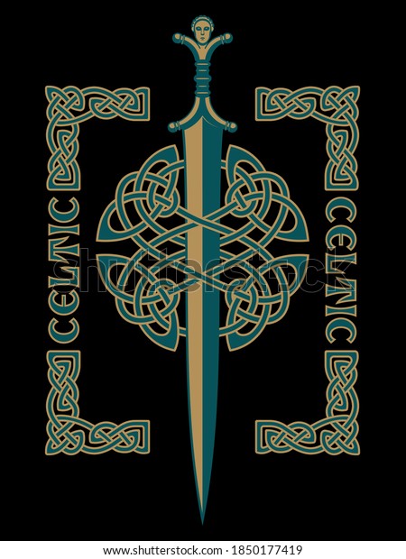 Celtic Design Celtic Sword Celtic Scandinavian Stock Vector (Royalty ...