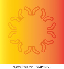 Celtic double cross shape made of intertwined color mobius stripes