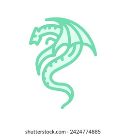 Celtic Dragon icon, dragon, irish, symbol, mythical creature duotone line icon, editable vector icon, pixel perfect, illustrator ai file