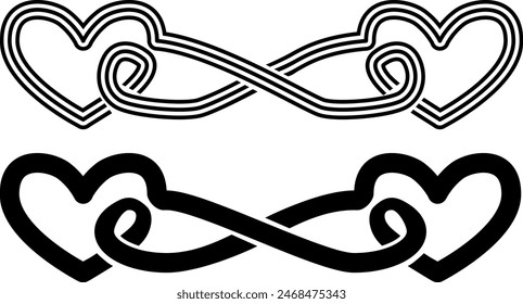 celtic endless love infinite logo pattern background icon logo. vector illustration.