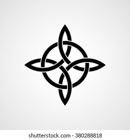 Celtic Four-cornered Knot. Quaternary Knot. Vector