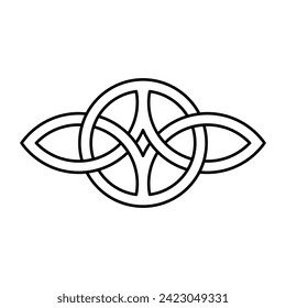 Celtic friendship symbol. The Serch Bythol Design. Celtic style interlaced pattern isolated vector. Nordic symbol.