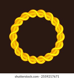 Celtic golden frame. Round Celtic vector braided frame design, Irish traditional border perfect for greeting card ,invitation or for your icons