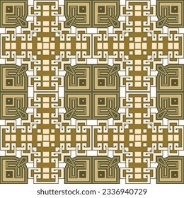 Celtic greek style symmetrical lines seamless pattern. Colorful ornamental vector background. Repeat patterned backdrop. Tribal ethnic traditional trendy ornament. Greek key meanders. Endless texture.