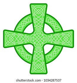 Celtic Green Cross Celtic Knot Stock Vector (Royalty Free) 1034287537 ...