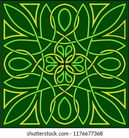 Celtic green square symbol.