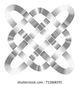 Celtic  Halftone Stippled Pattern - Vector Ancient Pagan Scandinavian Sacred Knotwork Symbol