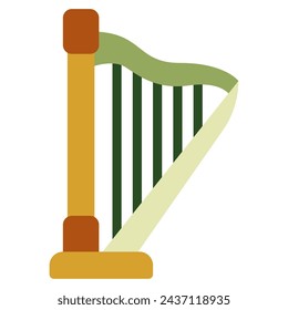 Celtic Harp icon for web, app, infographic, etc