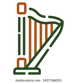 Celtic Harp icon for web, app, infographic, etc