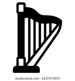 Celtic Harp icon for web, app, infographic, etc