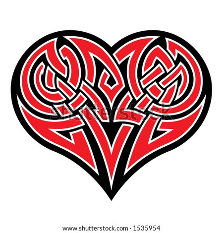 Download Celtic Heart Stock Vector (Royalty Free) 1535954 ...